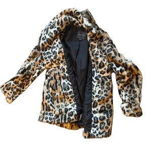 Size Small- Sanctuary Leopard Print Faux Fur Coat